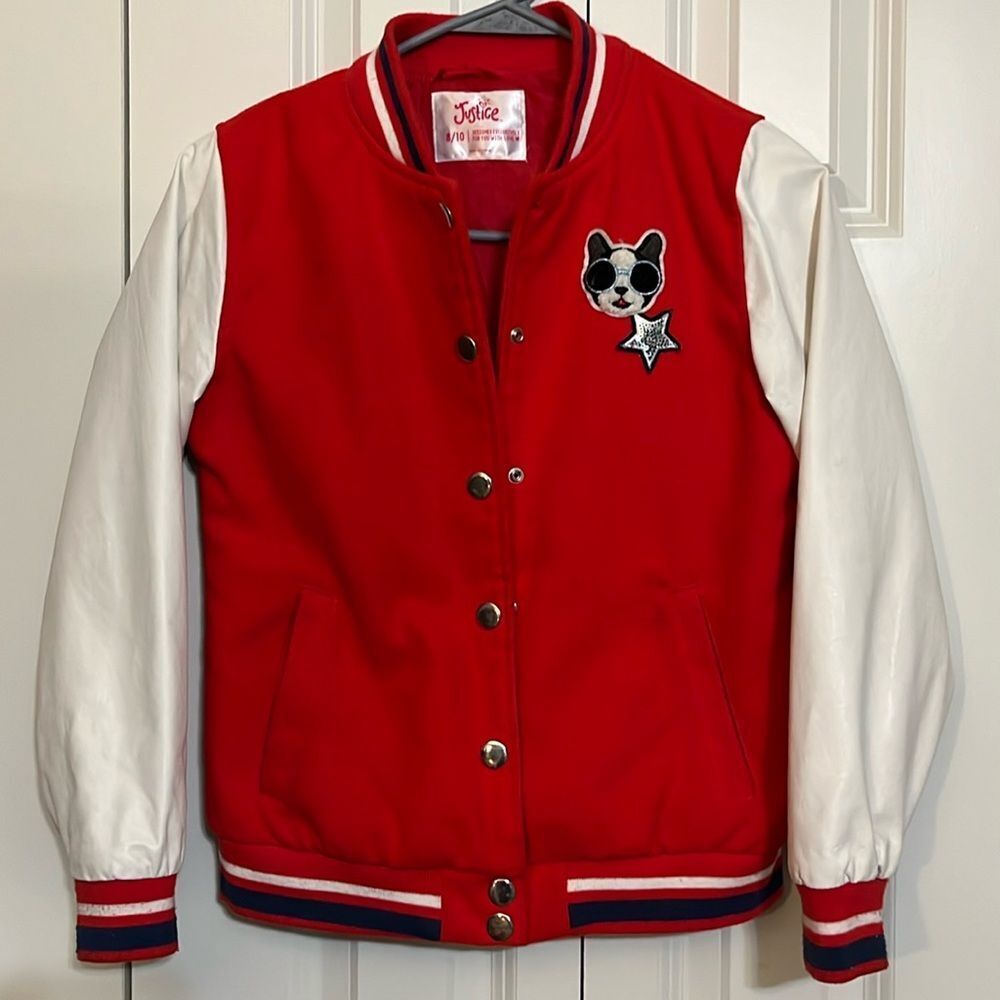 Collegiate style Retro button down Girls Varsity Jacket coat